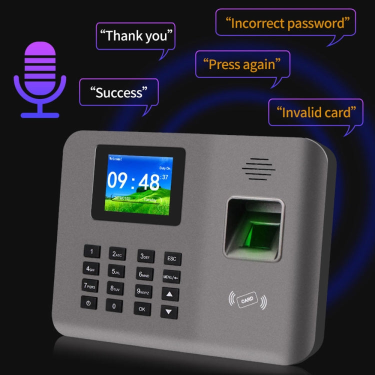 เครื่องบันทึกเวลาด้วยลายนิ้วมือ Realand AL325 พร้อมหน้าจอสีขนาด 2.4 นิ้ว และฟังก์ชันบัตรประจำตัวประชาชน และ WiFi, AL325