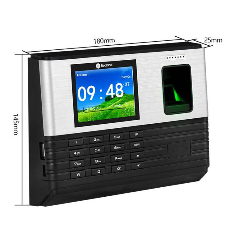 เครื่องบันทึกเวลาด้วยลายนิ้วมือ Realand AL355 พร้อมหน้าจอสีขนาด 2.8 นิ้ว และฟังก์ชันบัตรประจำตัวประชาชน และ WiFi, AL355