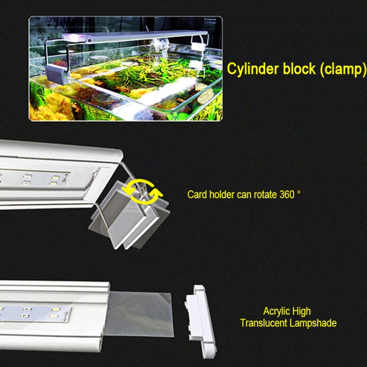 XY-30K พิพิธภัณฑ์สัตว์น้ำ ตู้ปลาแก้ว LED โคมไฟยึดน้ำ, ปลั๊ก US, XY-30K