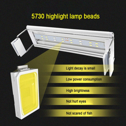 XY-30K พิพิธภัณฑ์สัตว์น้ำ ตู้ปลาแก้ว LED โคมไฟยึดน้ำ, ปลั๊ก US, XY-30K