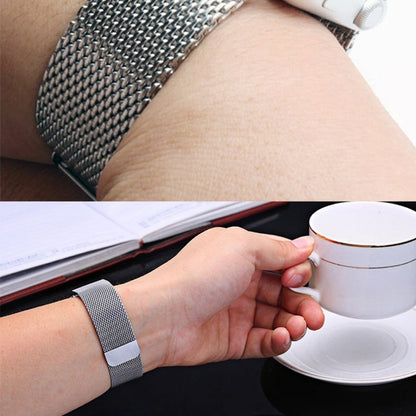 18 มม.Magnetic Milanese Loop สแตนเลสแม่เหล็กปิดล็อคสายรัดข้อมือสำหรับ Huawei Watch Band 5, Milanese Loop