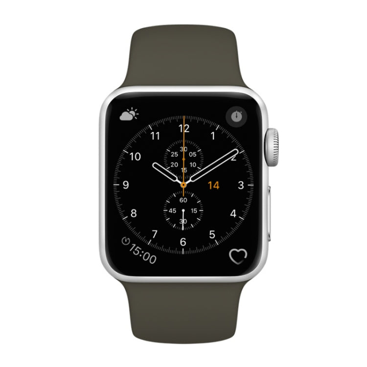 สำหรับ Apple Watch Series 3 & 2 & 1 38 มม.แฟชั่นสไตล์เรียบง่ายซิลิโคนสายรัดข้อมือ, For 38mm