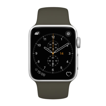 สำหรับ Apple Watch Series 3 & 2 & 1 38 มม.แฟชั่นสไตล์เรียบง่ายซิลิโคนสายรัดข้อมือ, For 38mm