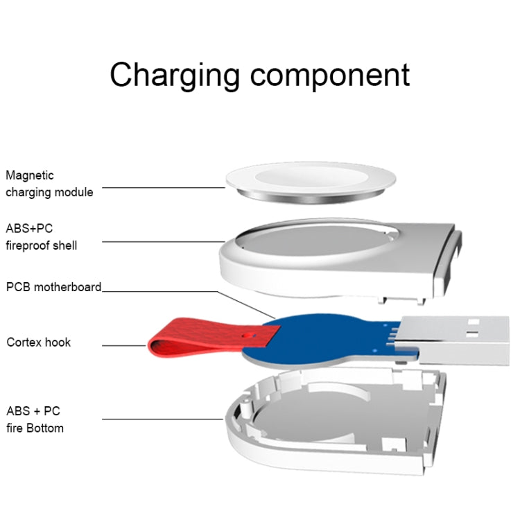 A3 Universal Portable Qi Standard Magnetic Wireless Charger สำหรับ Apple Watch Series 4 & 3 & 2 & 1