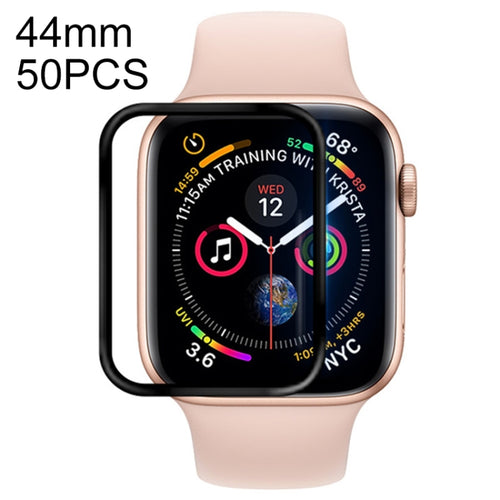 50 ชิ้นสำหรับ Apple Watch Series 5 และ 4 44 มม. ฟิล์ม PET นุ่มคลุมทั้งหมดปกป้องหน้าจอ, For Apple Watch Series 6 / 5 / 4 / Watch SE 44mm