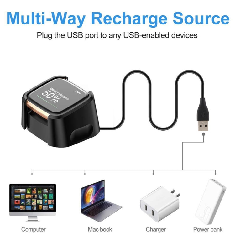 สำหรับ Fitbit Versa 2 Charger แท่นชาร์จฐานขาตั้งพร้อมสายชาร์จ 1 ม