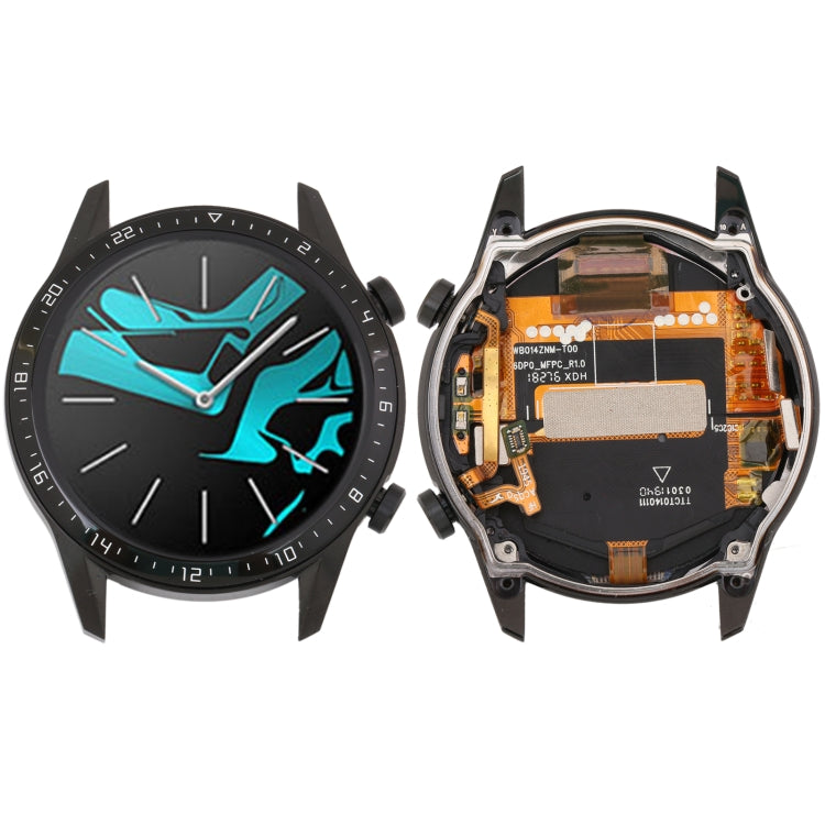 หน้าจอแอลซีดีและชุดประกอบDigitizerพร้อมกรอบสำหรับนาฬิกาHuawei GT 2 46 มม, For Huawei Watch GT 2 46mm(Black), For Huawei Watch GT 2 46mm(Silver)