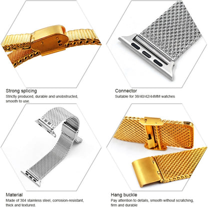 304 สแตนเลสนาฬิกา Milanese พร้อมขั้วต่อสำหรับ Apple Watch Series 8 & 7 41 มม./SE 2 & 6 & SE & 5 & 4 40 มม./3 & 2 & 1 38 มม., For Apple Watch Series 7  41mm / & 6 & SE & 5 & 4 40mm