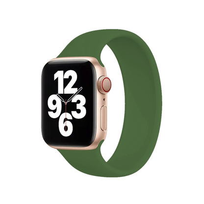 สำหรับ Apple Watch Series 8 & 7 41 มม. / SE 2 & 6 & SE & 5 & 4 40 มม. / 3 & 2 & 1 38 มม. สีทึบสายนาฬิกาซิลิโคนยืดหยุ่นขนาด: S 130 มม.