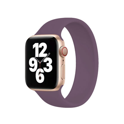 สำหรับ Apple Watch Series 8 & 7 41 มม. / SE 2 & 6 & SE & 5 & 4 40 มม. / 3 & 2 & 1 38 มม. สีทึบสายนาฬิกาซิลิโคนยืดหยุ่นขนาด: S 130 มม.