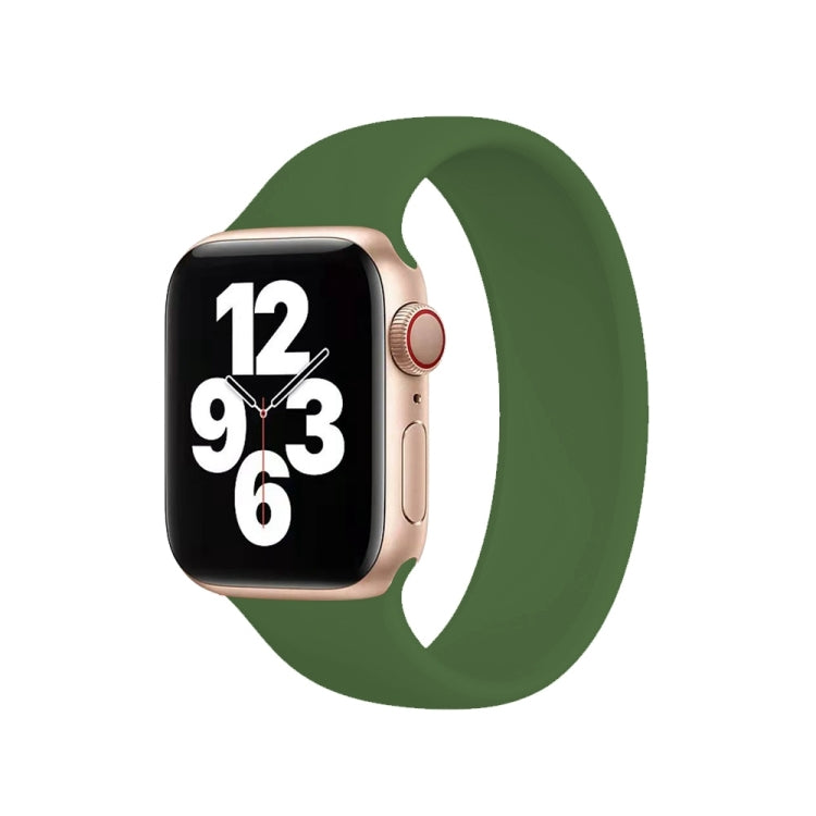 สำหรับ Apple Watch Series 8 & 7 41 มม. / SE 2 & 6 & SE & 5 & 4 40 มม. / 3 & 2 & 1 38 มม. สีทึบสายนาฬิกาซิลิโคนยืดหยุ่นขนาด: M 143 มม.