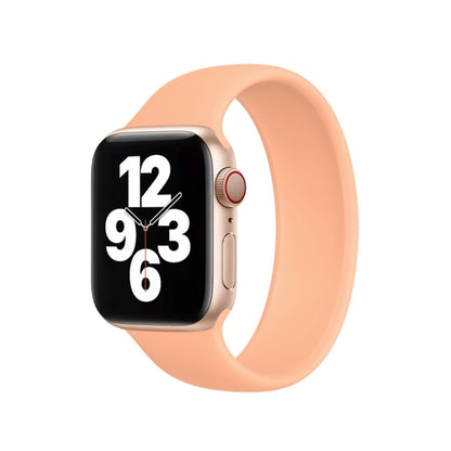 สำหรับ Apple Watch Series 8 & 7 41 มม. / SE 2 & 6 & SE & 5 & 4 40 มม. / 3 & 2 & 1 38 มม. สีทึบสายนาฬิกาซิลิโคนยืดหยุ่นขนาด: M 143 มม.