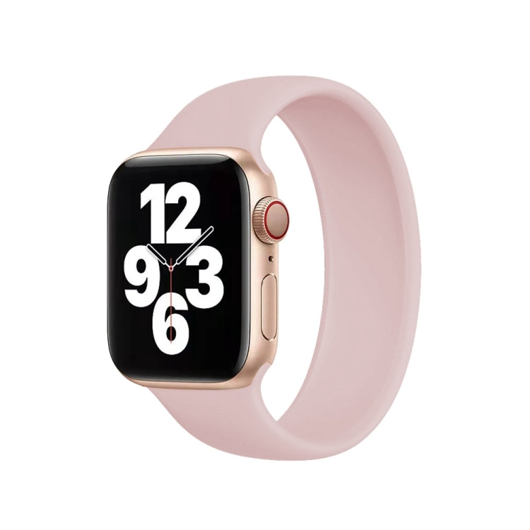 สำหรับ Apple Watch Series 8 & 7 41 มม. / SE 2 & 6 & SE & 5 & 4 40 มม. / 3 & 2 & 1 38 มม. สีทึบสายนาฬิกาซิลิโคนยืดหยุ่นขนาด: M 143 มม.