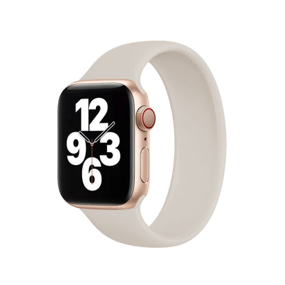 สำหรับ Apple Watch Series 8 & 7 41 มม. / SE 2 & 6 & SE & 5 & 4 40 มม. / 3 & 2 & 1 38 มม. สีทึบสายนาฬิกาซิลิโคนยืดหยุ่นขนาด: M 143 มม.