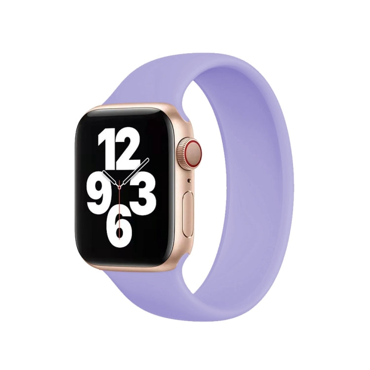 สำหรับ Apple Watch Series 8 & 7 41 มม. / SE 2 & 6 & SE & 5 & 4 40 มม. / 3 & 2 & 1 38 มม. สีทึบสายนาฬิกาซิลิโคนยืดหยุ่นขนาด: L 156 มม.