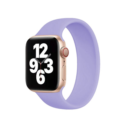 สำหรับ Apple Watch Series 8 & 7 41 มม. / SE 2 & 6 & SE & 5 & 4 40 มม. / 3 & 2 & 1 38 มม. สีทึบสายนาฬิกาซิลิโคนยืดหยุ่นขนาด: L 156 มม.