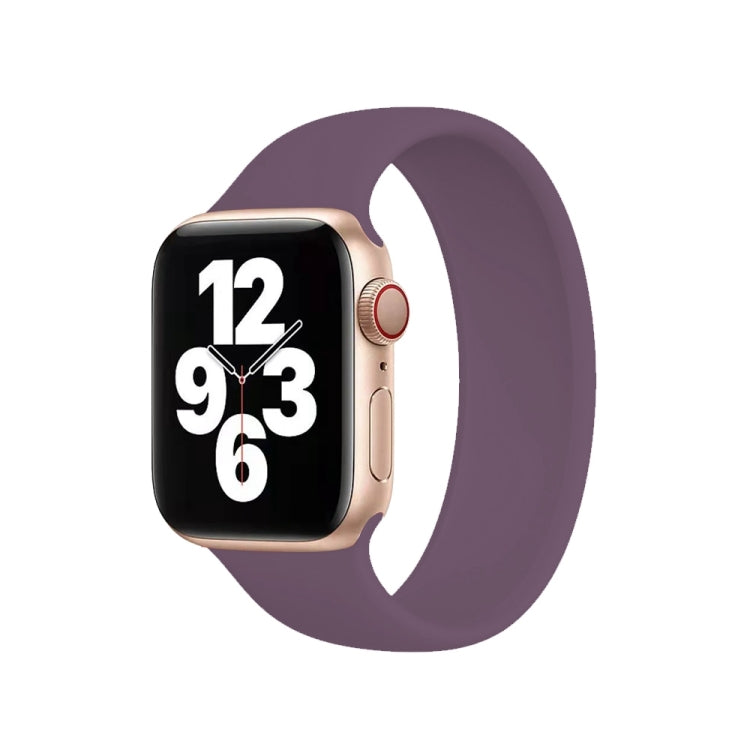 สำหรับ Apple Watch Ultra 49mm / Series 8&7 45mm / SE 2&6&SE&5&4 44mm / 3&2&1 42mm สีทึบสายนาฬิกาซิลิโคนยืดหยุ่นขนาด: S 130 มม.