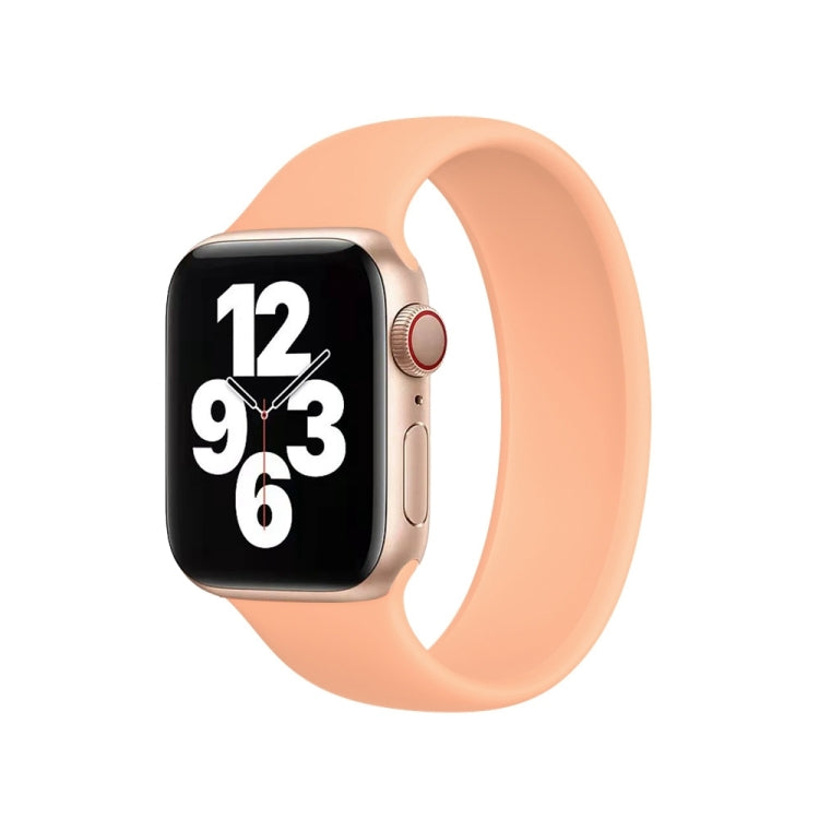 สำหรับ Apple Watch Ultra 49mm / Series 8&7 45mm / SE 2&6&SE&5&4 44mm / 3&2&1 42mm สีทึบสายนาฬิกาซิลิโคนยืดหยุ่นขนาด: S 130 มม.