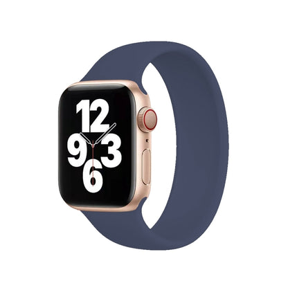 สำหรับ Apple Watch Ultra 49mm / Series 8&7 45mm / SE 2&6&SE&5&4 44mm / 3&2&1 42mm สีทึบสายนาฬิกาซิลิโคนยืดหยุ่นขนาด: S 130 มม.