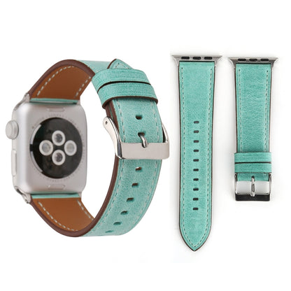 สำหรับ Apple Watch Series 8 & 7 41 มม. / SE 2 & 6 & SE & 5 & 4 40 มม. / 3 & 2 & 1 38 มม. สายนาฬิกาหนังแท้สไตล์สด, 38mm