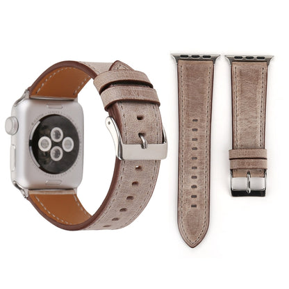 สำหรับ Apple Watch Series 8 & 7 41 มม. / SE 2 & 6 & SE & 5 & 4 40 มม. / 3 & 2 & 1 38 มม. สายนาฬิกาหนังแท้สไตล์สด, 38mm
