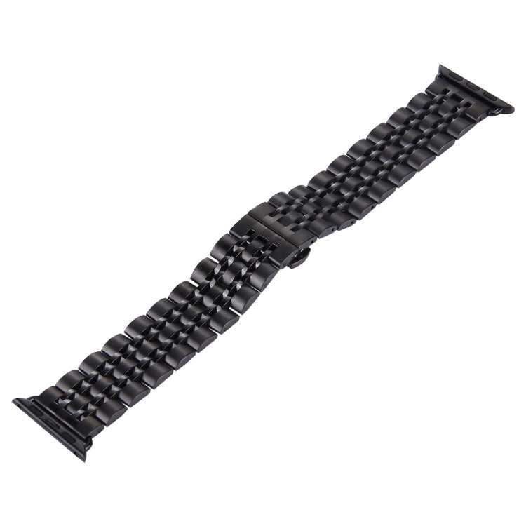 22 มม.ผู้ชายซ่อนผีเสื้อหัวเข็มขัด 7 ลูกปัดสแตนเลสนาฬิกาสำหรับ Apple Watch 42 มม, 22mm Men
