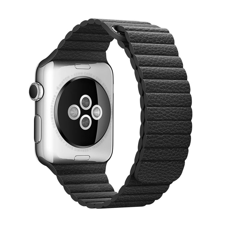 สำหรับ Apple Watch 38 มม. ห่วงแม่เหล็กปิดเข็มกลัดหนัง PU สายนาฬิกา