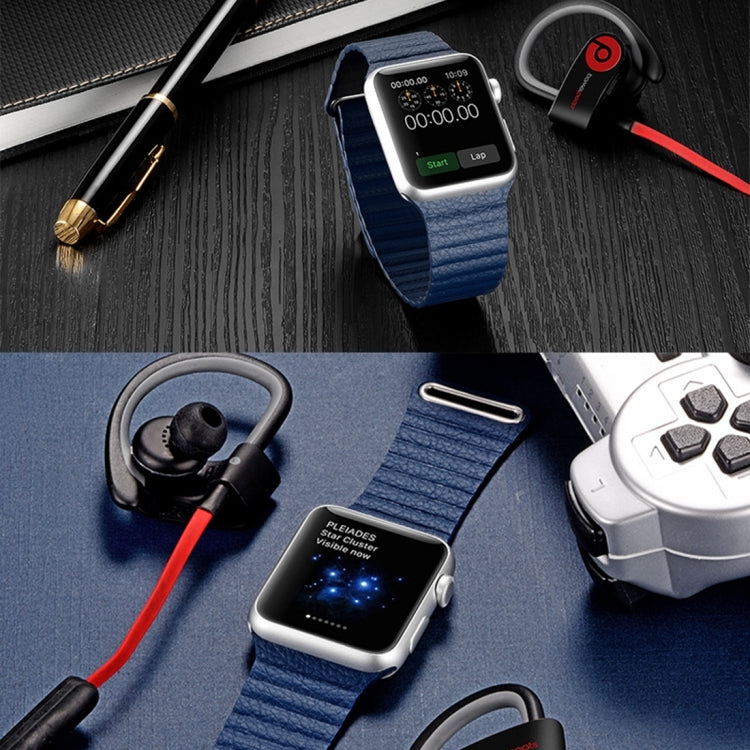 สำหรับ Apple Watch 38 มม. ห่วงแม่เหล็กปิดเข็มกลัดหนัง PU สายนาฬิกา