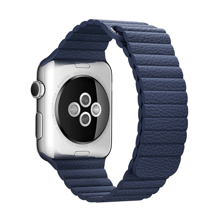 สำหรับ Apple Watch 38 มม. ห่วงแม่เหล็กปิดเข็มกลัดหนัง PU สายนาฬิกา