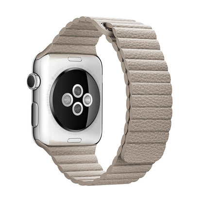 สำหรับ Apple Watch 38 มม. ห่วงแม่เหล็กปิดเข็มกลัดหนัง PU สายนาฬิกา