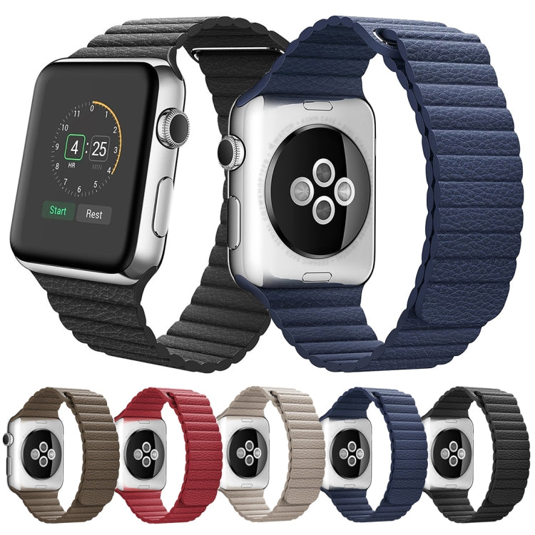 สำหรับ Apple Watch 38 มม. ห่วงแม่เหล็กปิดเข็มกลัดหนัง PU สายนาฬิกา