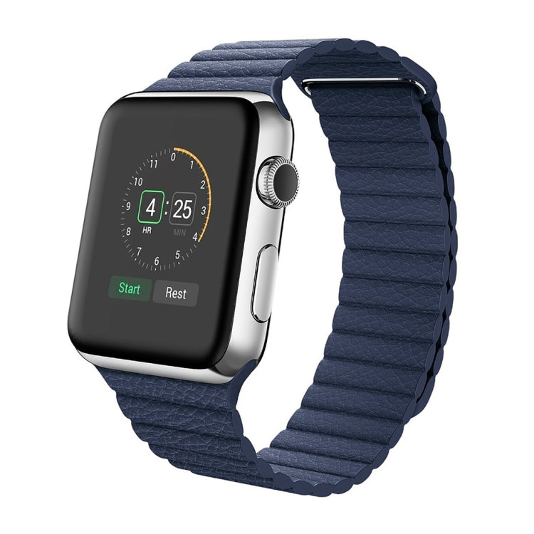 สำหรับ Apple Watch 42 มม. ห่วงแม่เหล็กปิดเข็มกลัดหนัง PU สายนาฬิกา