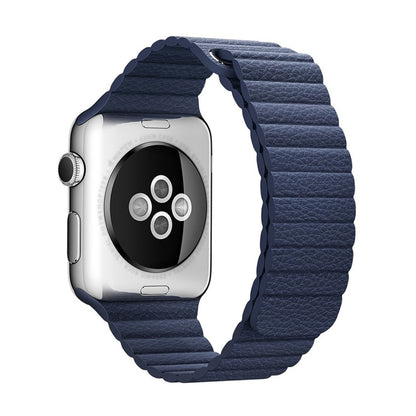 สำหรับ Apple Watch 42 มม. ห่วงแม่เหล็กปิดเข็มกลัดหนัง PU สายนาฬิกา