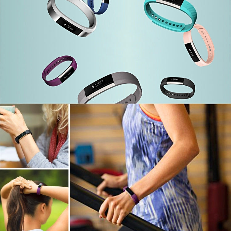สำหรับ Fitbit Alta Watch สายนาฬิกาซิลิโคนเนื้อเฉียง ขนาดใหญ่ ความยาว: ประมาณ 22 ซม