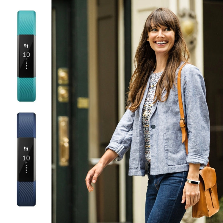 สำหรับ Fitbit Alta Watch สายนาฬิกาซิลิโคนเนื้อเฉียง ขนาดใหญ่ ความยาว: ประมาณ 22 ซม