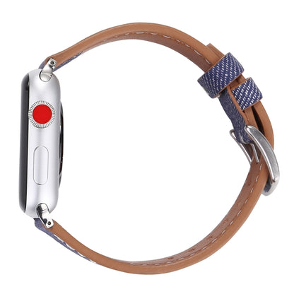 สำหรับ Apple Watch Series 8 & 7 41 มม./SE 2 & 6 & SE & 5 & 4 40 มม./3 & 2 & 1 38 มม.แฟชั่นเรียบง่ายของแท้หนังคาวบอยรูปแบบนาฬิกา, 38mm