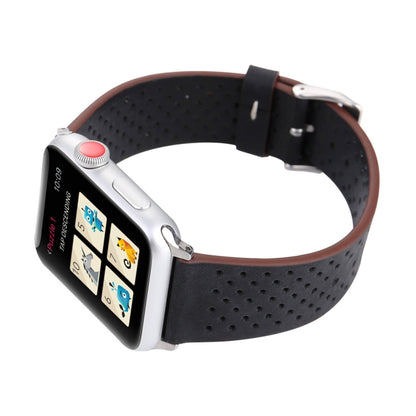 สำหรับ Apple Watch Ultra 49 มม./Series 8 & 7 45 มม./SE 2 & 6 & SE & 5 & 4 44 มม./3 & 2 & 1 42 มม.แฟชั่นของแท้หนัง Hole รูปแบบสายนาฬิกา, 42mm