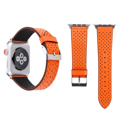 สำหรับ Apple Watch Ultra 49 มม./Series 8 & 7 45 มม./SE 2 & 6 & SE & 5 & 4 44 มม./3 & 2 & 1 42 มม.แฟชั่นของแท้หนัง Hole รูปแบบสายนาฬิกา, 42mm