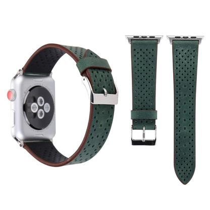 สำหรับ Apple Watch Ultra 49 มม./Series 8 & 7 45 มม./SE 2 & 6 & SE & 5 & 4 44 มม./3 & 2 & 1 42 มม.แฟชั่นของแท้หนัง Hole รูปแบบสายนาฬิกา, 42mm