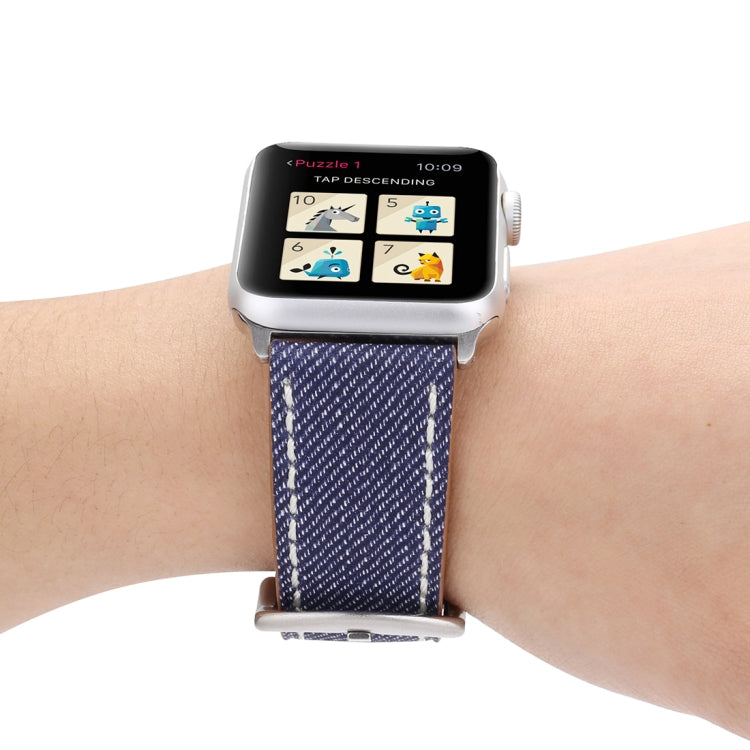 สำหรับ Apple Watch Ultra 49 มม./Series 8 & 7 45 มม./SE 2 & 6 & SE & 5 & 4 44 มม./3 & 2 & 1 42 มม.แฟชั่นของแท้หนังคาวบอยรูปแบบสายนาฬิกา, 42mm