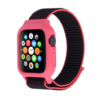 สำหรับ Apple Watch Series 7 45 มม. / 6 & SE & 5 & 4 44 มม. / 3 & 2 & 1 42 มม. สายนาฬิกาไนลอนพร้อมตะขอและห่วง, For Apple Watch Series 7 45mm / 6 & SE & 5 & 4 44mm / 3 & 2 & 1 42mm                                                                          ...