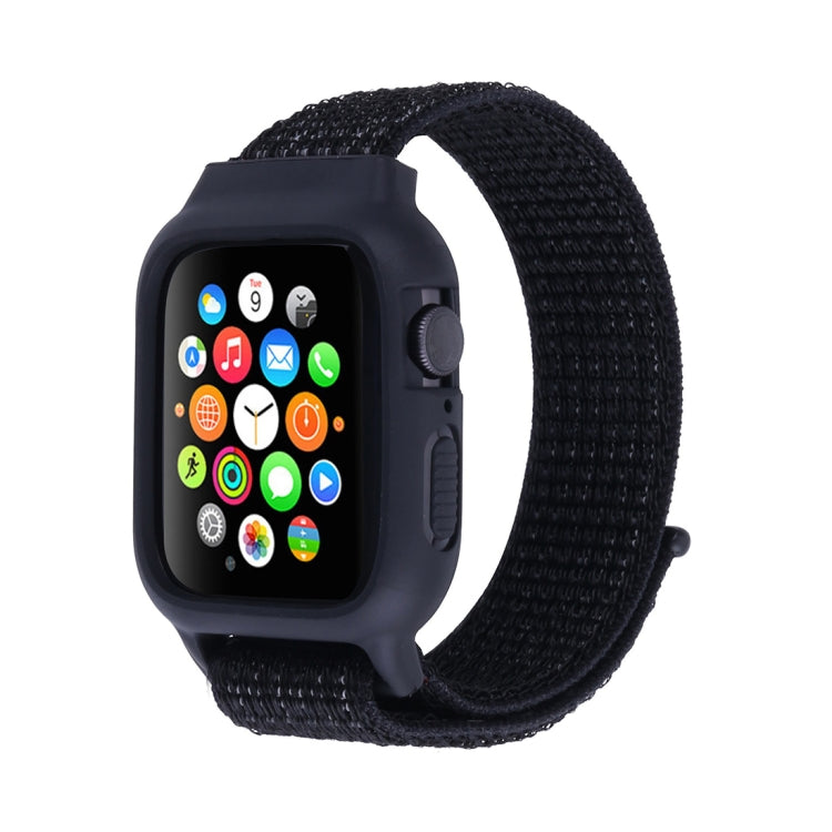 สำหรับ Apple Watch Series 7 45 มม. / 6 & SE & 5 & 4 44 มม. / 3 & 2 & 1 42 มม. สายนาฬิกาไนลอนพร้อมตะขอและห่วง, For Apple Watch Series 7 45mm / 6 & SE & 5 & 4 44mm / 3 & 2 & 1 42mm                                                                          ...