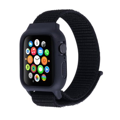 สำหรับ Apple Watch Series 7 45 มม. / 6 & SE & 5 & 4 44 มม. / 3 & 2 & 1 42 มม. สายนาฬิกาไนลอนพร้อมตะขอและห่วง, For Apple Watch Series 7 45mm / 6 & SE & 5 & 4 44mm / 3 & 2 & 1 42mm                                                                          ...