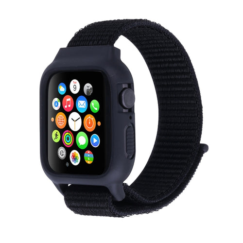 สำหรับ Apple Watch Series 7 45 มม. / 6 & SE & 5 & 4 44 มม. / 3 & 2 & 1 42 มม. สายนาฬิกาไนลอนพร้อมตะขอและห่วง, For Apple Watch Series 7 45mm / 6 & SE & 5 & 4 44mm / 3 & 2 & 1 42mm                                                                          ...