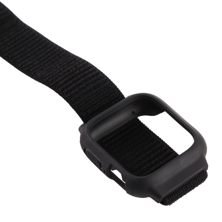 สำหรับ Apple Watch Series 7 45 มม. / 6 & SE & 5 & 4 44 มม. / 3 & 2 & 1 42 มม. สายนาฬิกาไนลอนพร้อมตะขอและห่วง, For Apple Watch Series 7 45mm / 6 & SE & 5 & 4 44mm / 3 & 2 & 1 42mm                                                                          ...