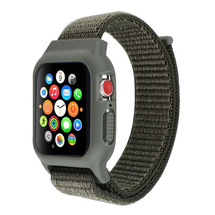 สำหรับ Apple Watch Series 7 45 มม. / 6 & SE & 5 & 4 44 มม. / 3 & 2 & 1 42 มม. สายนาฬิกาไนลอนพร้อมตะขอและห่วง, For Apple Watch Series 7 45mm / 6 & SE & 5 & 4 44mm / 3 & 2 & 1 42mm                                                                          ...