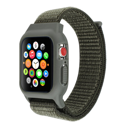 สำหรับ Apple Watch Series 7 45 มม. / 6 & SE & 5 & 4 44 มม. / 3 & 2 & 1 42 มม. สายนาฬิกาไนลอนพร้อมตะขอและห่วง, For Apple Watch Series 7 45mm / 6 & SE & 5 & 4 44mm / 3 & 2 & 1 42mm                                                                          ...