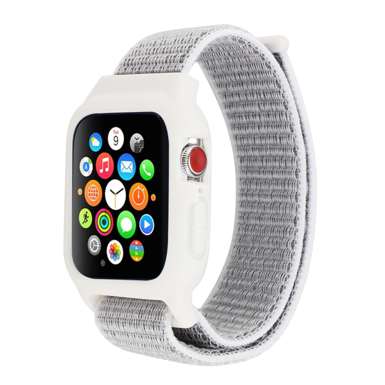 สำหรับ Apple Watch Series 7 45 มม. / 6 & SE & 5 & 4 44 มม. / 3 & 2 & 1 42 มม. สายนาฬิกาไนลอนพร้อมตะขอและห่วง, For Apple Watch Series 7 45mm / 6 & SE & 5 & 4 44mm / 3 & 2 & 1 42mm                                                                          ...