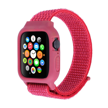 สำหรับ Apple Watch Series 7 45 มม. / 6 & SE & 5 & 4 44 มม. / 3 & 2 & 1 42 มม. สายนาฬิกาไนลอนพร้อมตะขอและห่วง, For Apple Watch Series 7 45mm / 6 & SE & 5 & 4 44mm / 3 & 2 & 1 42mm                                                                          ...