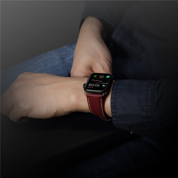 Denior สิ่งแวดล้อมหรูหรานาฬิการถยนต์สายนาฬิกาหนังสำหรับ Apple Watch Ultra 49mm / Series 8 & 7 45mm / SE 2&6&SE&5&4 44mm / 3&2&1 42mm